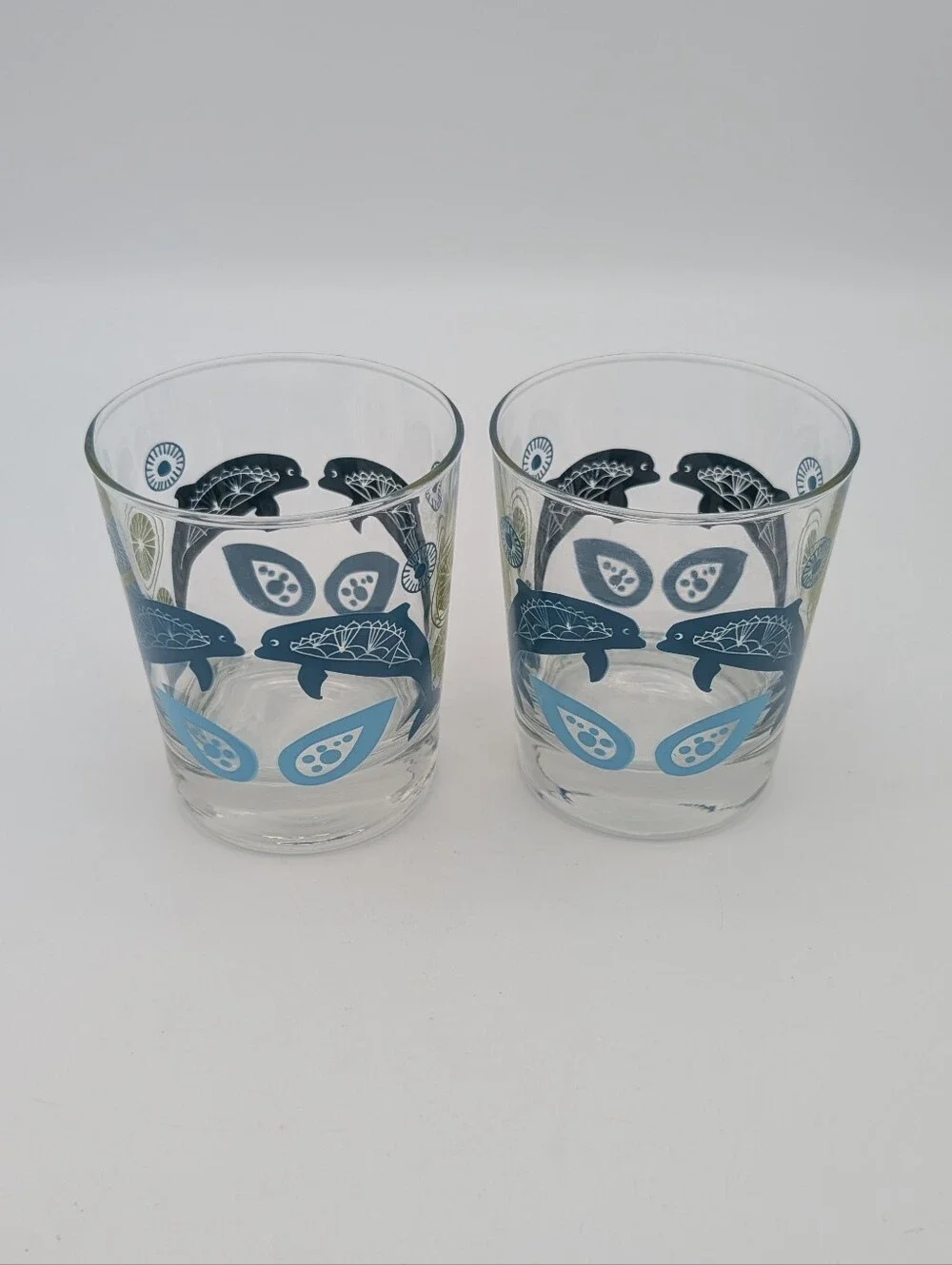 Vintage Ikea Lowball Glass Tumblers - Set of 2